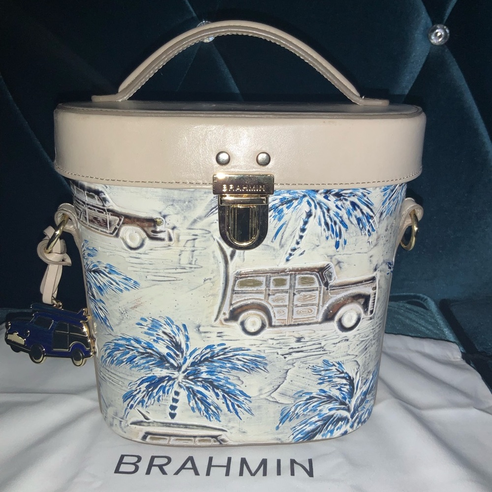 Brahmin Pipp in Electric Blue and Ivory Nwot, (customized)